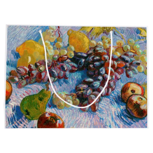Trauben, Zitronen, Birnen und Äpfel, Van Gogh Große Geschenktüte (Rückseite)