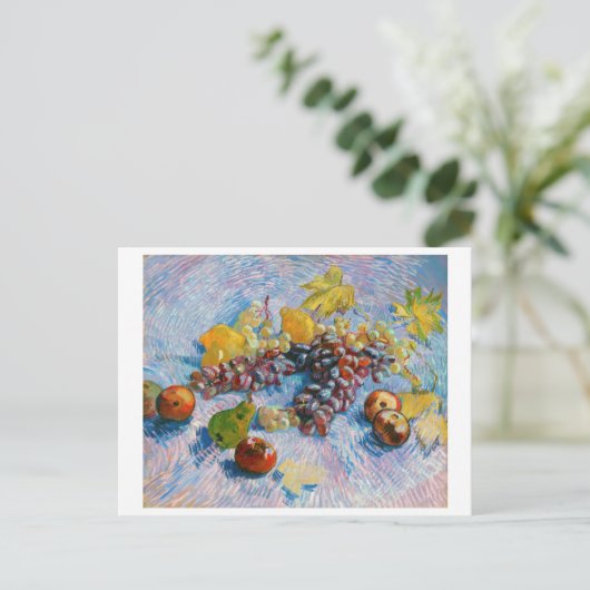 Trauben, Zitronen, Birnen und Äpfel, Van Gogh Postkarte (Stehend Vorderseite)