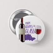 Trauben zum Glas Button (Vorne & Hinten)