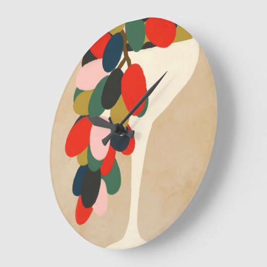 TraubenArray Große Wanduhr (Winkel)