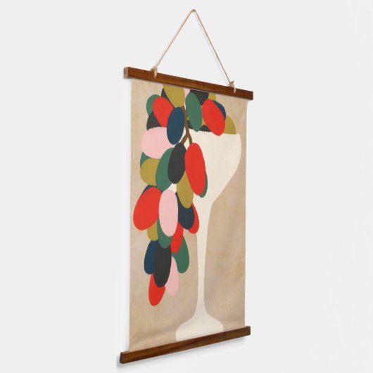 TraubenArray Wandteppich Mit Holzrahmen (Gewinkelt)