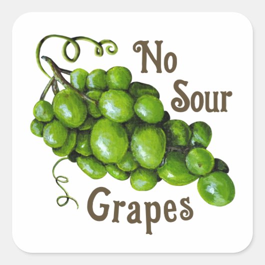 Traubenaufkleber Quadratischer Aufkleber (Vorderseite)