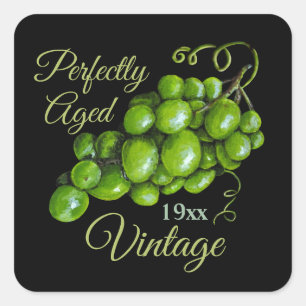 Traubenaufkleber Quadratischer Aufkleber