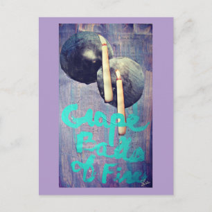 Traubenbälle des Feuers Collage Postkarte