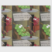 Traubenbruch Funny Food, Wine & Marriage Comic Geschenkpapier (Flach)
