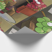 Traubenbruch Funny Food, Wine & Marriage Comic Geschenkpapier (Ecke)