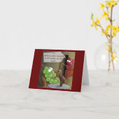 Traubenbruch Funny Food, Wine & Marriage Comic Karte (Gelbe Blume)