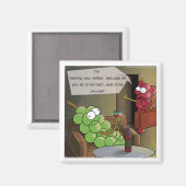 Traubenbruch Funny Food, Wine & Marriage Comic Magnet (Vorderseite/Rückseite)