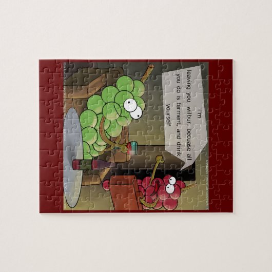 Traubenbruch Funny Food, Wine & Marriage Comic Puzzle (Horizontal)
