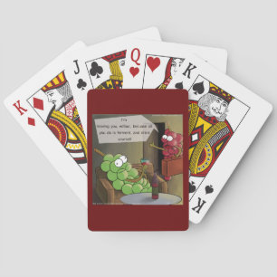 Traubenbruch Funny Food, Wine & Marriage Comic Spielkarten