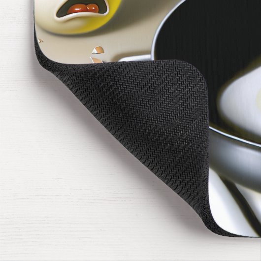 Traubeneier, die Eier im Bratpfanne beobachten Mousepad (Ecke)