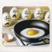 Traubeneier, die Eier im Bratpfanne beobachten Mousepad (Vorne)