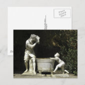 Traubenernte Brunnen Postkarte (Vorne/Hinten)