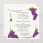 Traubenernte Hochzeit Einladung (Vorne/Hinten)