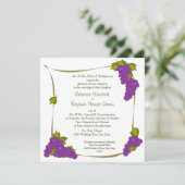 Traubenernte Hochzeit Einladung (Stehend Vorderseite)