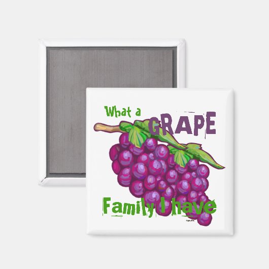 Traubenfamilie (personalisieren) magnet (Vorderseite/Rückseite)
