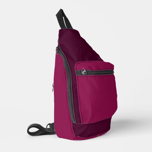 'Traubenfarbenes' Gürteltasche Crossbody Bag (Linke Seite)