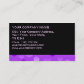 Traubenfizz Visitenkartenvorlage schwarzer Streife Visitenkarte (Rückseite)