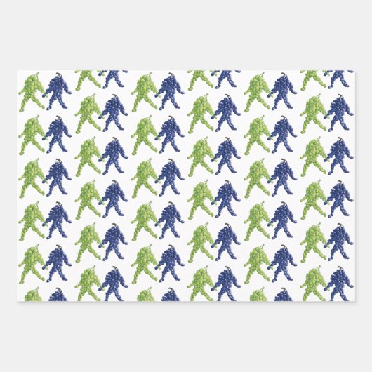 Traubenfreunde Geschenkpapier Set (Vorderseite 3)