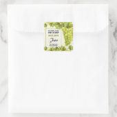 Traubenfrüchte Konfitüre Jar Canning Quadratischer Aufkleber (Tasche)