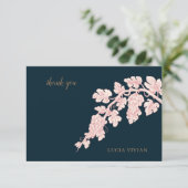 Traubenfrüchte Pflanze Champagner Retro Dankeskarte (Stehend Vorderseite)