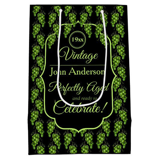 Traubengeschenktasche Mittlere Geschenktüte (Rückseite)