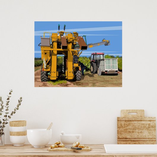 Traubenharvester Poster (Küche)