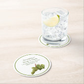 Traubenhaufen Runder Pappuntersetzer (Vor Ort)