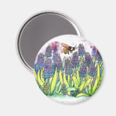 TraubenHyakinth Magnet (Vorderseite/Rückseite)