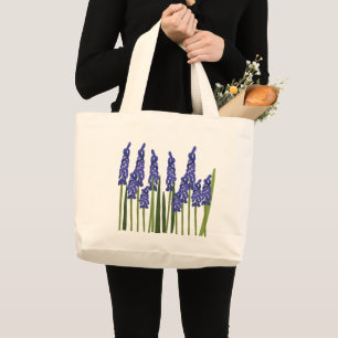 Traubenhyazinthe Lila Blau Blüte Blumen Jumbo Stoffbeutel