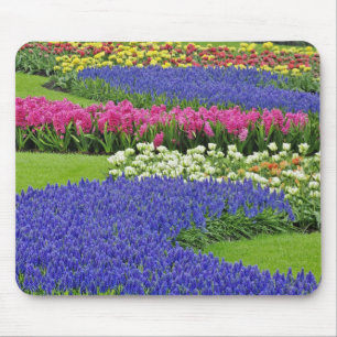 Traubenhyazinthen-, Tulpen- und 3-Muster Mousepad