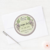 Traubenjelly-Etikett 3b Runder Aufkleber (Umschlag)