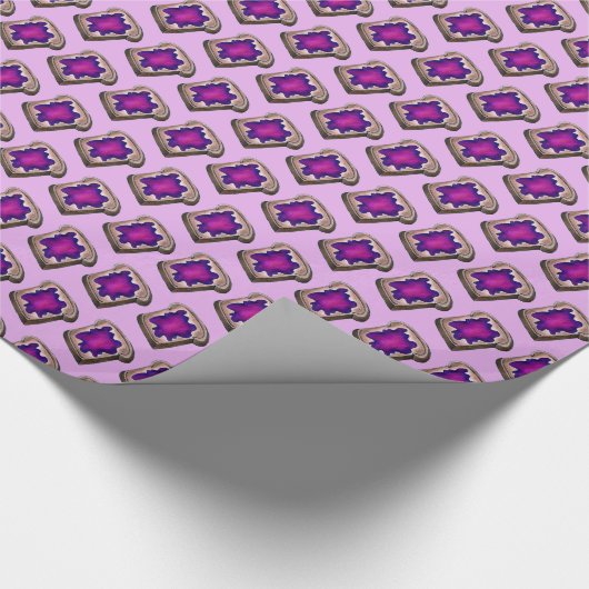 Traubenjelly Jam on Toast Bread Breakfast Food Geschenkpapier (Ecke)