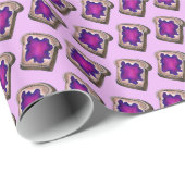 Traubenjelly Jam on Toast Bread Breakfast Food Geschenkpapier (Rolleneckpunkt)