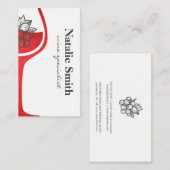 Traubenkern | Rotes Weinglas | Wein Visitenkarte (Vorne/Hinten)