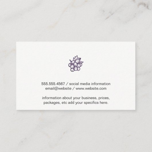 Traubenkern | Weinschiffe Visitenkarte (Rückseite)