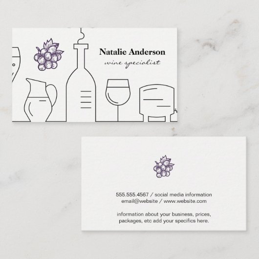 Traubenkern | Weinschiffe Visitenkarte (Vorne/Hinten)