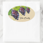 Traubenkleber Ovaler Aufkleber (Tasche)