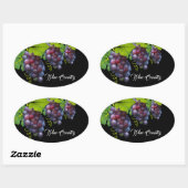 Traubenkleber Ovaler Aufkleber (Blatt)