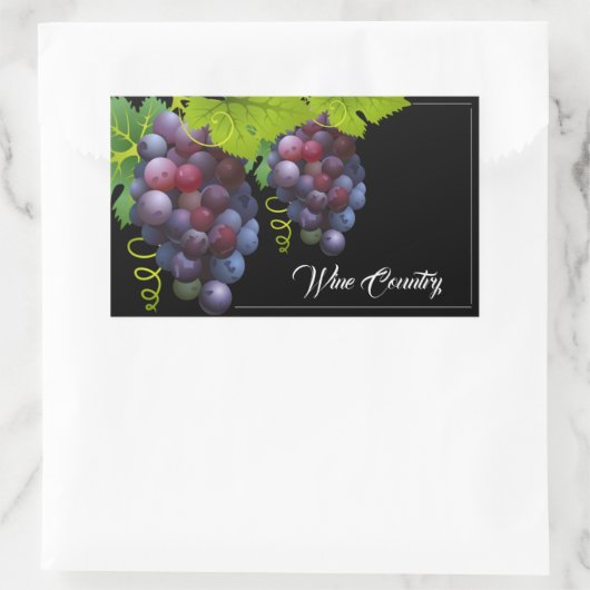 Traubenkleber Rechteckiger Aufkleber (Tasche)