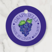 Traubenkonfitüre Jelly Frucht behält sich die von Geschenkanhänger (Rückseite)