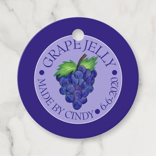 Traubenkonfitüre Jelly Frucht behält sich die von Geschenkanhänger (Vorderseite)