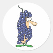 Traubenkostüm Runder Aufkleber (Vorderseite)