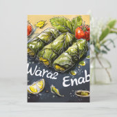 Traubenleder Güte: Authentischer Wara2 Enab Dawali Einladung (Stehend Vorderseite)