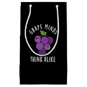 Traubenmädchen denken wie sonnige Früchte Pun Dark Kleine Geschenktüte (Vorderseite)