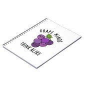 Traubenmädchen denken wie sonnige Fruchtpuppe Notizblock (Linke Seite)