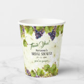 Traubenmediterrane Weingarten Hochzeit Pappbecher (Vorderseite)