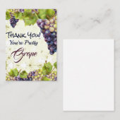 Traubenmediterraner Weinberg Danke Karte (Vorne/Hinten)