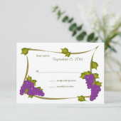 Traubenmeldekarte RSVP Karte (Stehend Vorderseite)