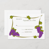 Traubenmeldekarte RSVP Karte (Vorne/Hinten)
